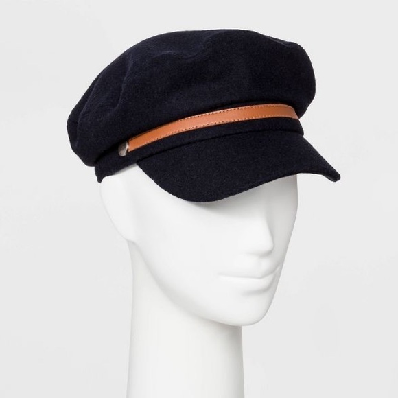 blue newsboy cap